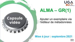 Module d'autoformation GR1 - capsule vidéo n°2 - Créer un exemplaire Partie 2.1