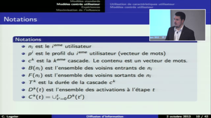 Diffusion de l’information dans les réseaux sociaux