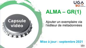 Module d'autoformation GR1 - capsule vidéo n°2 - Créer un exemplaire Partie 2.1