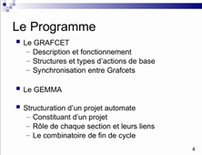 Auto2 Séquence 1.1 Présentation du grafcet