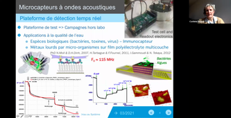 Microcapteurs à ondes acoustiques pour la détection en temps réel de polluants et le suivi de la qualité de l'eau - C. Dejous;O.Tamarin; H.Hallil; M. Rubé; JL Lachaud; D. Rebière