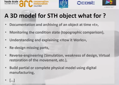 VISIONAIR : The use of 3D imaging techniques to digitalize and visualize Technical Cultural Heritage artefacts