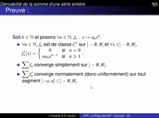 Chapitre 13 - dérivation de la somme d'une série entière