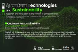 Quantum Technologies and Sustainability Seminar Series Ep.3