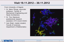 VISIONAIR : Information evolution in design, Lines of descent,Visualization of 4D discrete data of sand grain kinematics under loading
