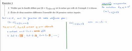 Familles finies de nombres réels - correction de l'exercice 1