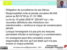 Partie 4 : La responsabilité des acteurs du système éducatif