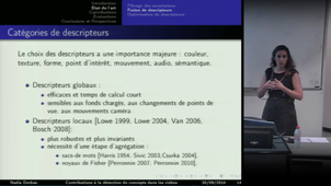 Contributions à la détection de concepts et d'événements dans les documents vidéos