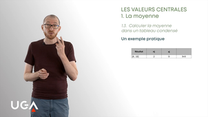 Les valeurs centrales : la moyenne video 3