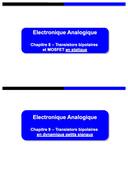 IUT1 - GEII - Module SE2 - Chapitre 9 : Cours 4 Transistors en dynamique