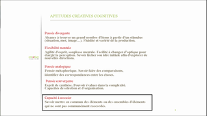 Creative Profiler (c) Repréer les aptitudes créatives