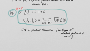 M1-MG-Algebre2  Orthogonalité des caractères, principaux résultats