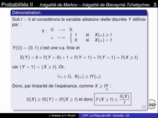 Ch9 Seq 5 Inégalités de Markov et de Bienaymé-Tchebychev