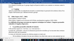 Relation Intervenant Pratiquant Approche Psychanalytique - Le Groupe W Bion, E JAcques, D. Anzieu