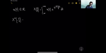 Proof of the real signals property of the Fourier transform