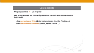 Informatique d’usage – 14
