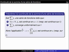 Chapitre 11 - théorème de continuité