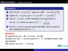 Determinants-Proprietes