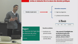 Intérêt et limites des données en open data pour les recherches en IA juridique