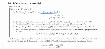 Ch3 - Reduction - Eléments propres d'une matrice