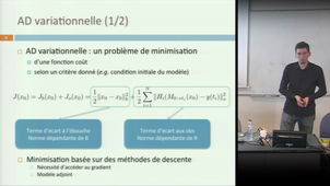 Assimilation variationnelle de données altimétriques dans le modèle océanique NEMO : Exploration de l'affet des non-linéarités dans une configuration simplifiées à haute résolution.