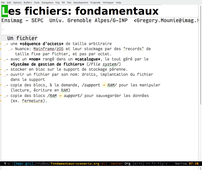 Ensimag - SEPC - Gestion de Fichiers - Fondamentaux