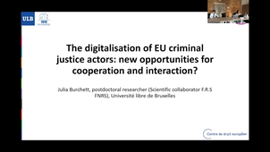 Julia Burchett, The digitalisation of EU criminal Justice actors: new opportunities for cooperation and interaction?