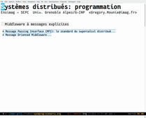 Ensimag - SEPC - Systèmes distribués - Programmation
