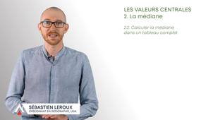 Les valeurs centrales : 2. La médiane (vidéo 2)