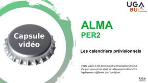 Module d'autoformation PER2 - capsule vidéo n°2 - Les calendriers prévisionnels