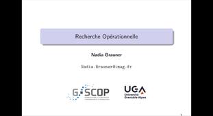 Présentation de l'option Recherche Opérationnelle en M1 Informatique