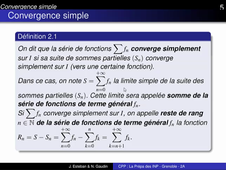 Chapitre 11 - convergence simple