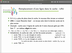 AOD-1.c-LRU-localte-spatiale-temporelle-8.24mn ENSIMAG 4MMAOD6  - Cache: Localité spatiale et temporelle