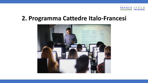 Presentazione bando Cattedre Italo Francesi