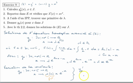 Equations Différentielles exercice 9