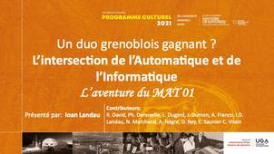 Un duo grenoblois gagnant ? L'intersection de l'Automatique et de l'Informatique : L'aventure du MAT01