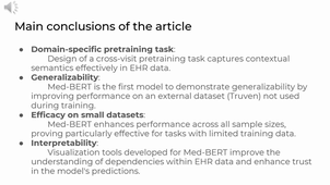 Medical Text Mining - Med-BERT - BOUNEB Sami, GUIGGI Alexandre, RAHMAN Abidur