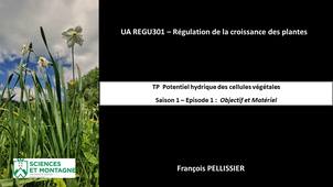 REGU301 - TP Potentiel Hydrique - 1 sur 2 Objectifs et Matériel