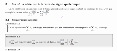 Chapitre 5 - introduction convergence absolue