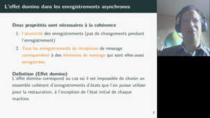 Tolérance aux pannes dans les systèmes distribués: effet domino dans les enregistrements asynchrones