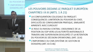 PANEL 1 – Les enjeux d’un parquet centralisé