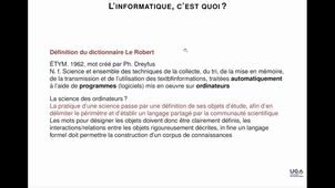 DIU EIL B5 cours 1 : L'ordinateur objet de science ?