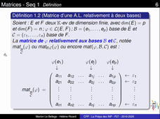 Matrices - Seq 1 - Définitions