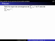 Chapitre 13 - rayon de convergence série dérivée