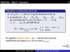 Matrices - Seq 2 - Structure d'espace vectoriel