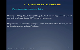 Jouer : l'espace du jeu